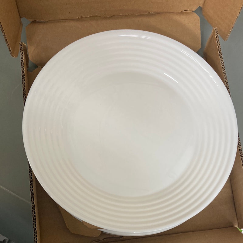 Harena White Dinner Plate Set (6-Piece)