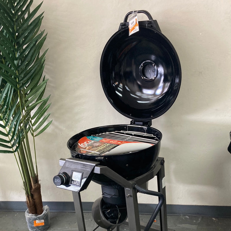 22 in. SmartTemp Kettle Charcoal Grill in Black with Stand