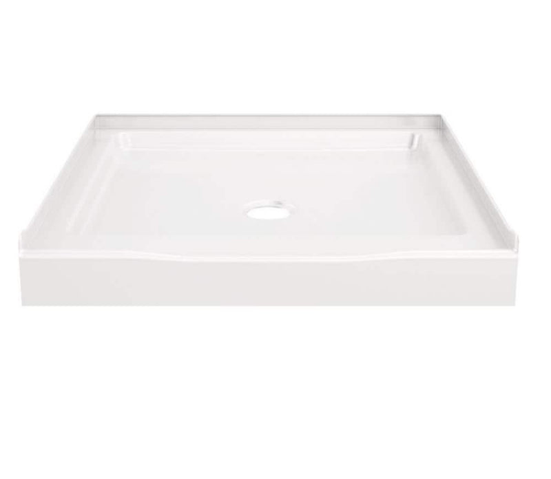 Classic 500 32 in. L x 32 in. W Alcove Shower Pan Base with Center Drain in High Gloss White
