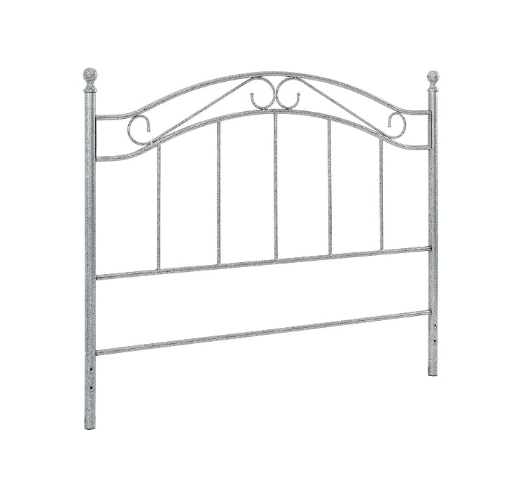 Mainstays Full/Queen Metal Headboard with Delicate Detailing, Pewter
